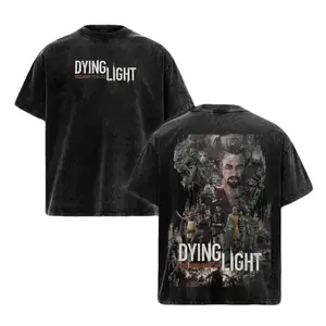 Dying Light Shirt Good Night Good Luck Rais Survivors Poster Vintage Washed Oversized T-Shirt Hoodie Survival Horror Gaming Graphic Tee Faded Post Apocalyptic Streetwear Y2K Merch Gift For Fan Clothes