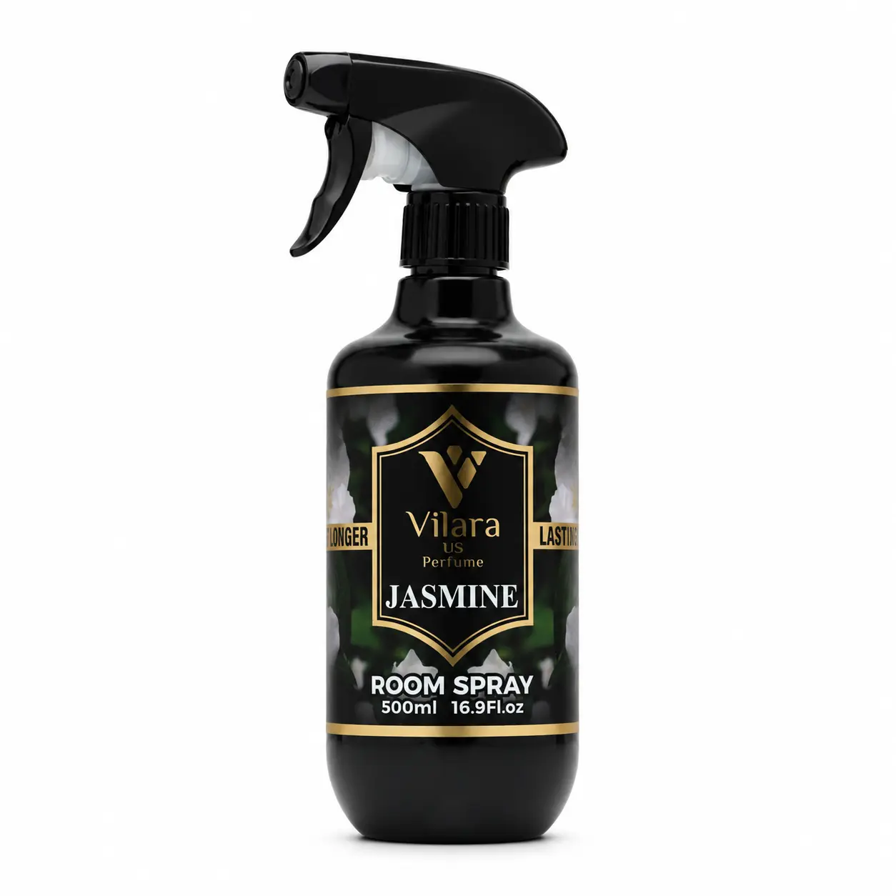 Vilara Jasmine Room Spray Freshener - Long-Lasting Luxury Scents - Room and Linen Spray for Bedding, Sheets, Fabric, Furniture - Home Guest Room & Bedroom Essentials for Aromatherapy - 500 ml  (16.9 fl oz)