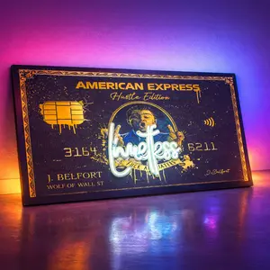American Express Wolf of Wall Street - Limitless Neon Light - Amex - Wall Art Decor