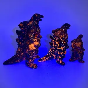 Yooperlite Godzilla Carving Uv Reactive Crystal Handmade Figurine