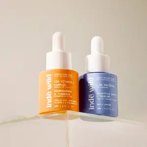 Glow on the Go - AM & PM Bundle - 1% Bakuchiol Serum & 15% Vitamin C Kit - Gentle Radiant Skin Repair Retinol Daily