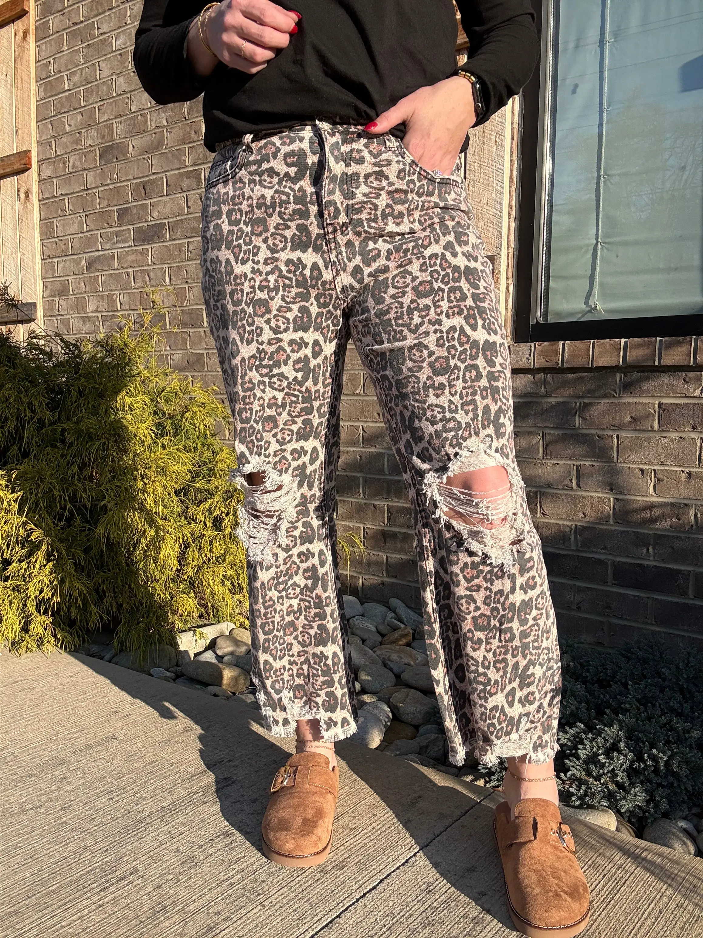 Hear Me Roar Animal Print Jeans by Sterling Kreek