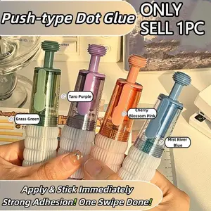 Pen-Shaped Dot Glue, 1 Pack/4 Packs, Dual-Sided Gel Adhesive, DIY Craft Supplies, Photo & Ticket Stickers, Student Office Stationery