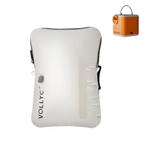 VOLLYC Travel Vacuum Bags with Pump, 25L Large Capacity Vacuum Bags for Travel, IPX7 Waterproof, Travel Essentials Compression Bags for Luggage Backpack Suitcase Home Storage Organiser