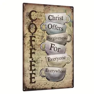 Vintage Coffee Metal Painting Art Signage - Perfect Wall Art Decoration for Family Living Room Cafe!Perfect for Universities, Bathrooms, Caves, Bars, Cafes, Garages, Farmhouses, Man Caves - Black Vintage Poster Gifts
