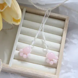 Beaded cat/dog paw phone charm Accessories