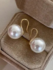 Faux Pearl Decorated Dangle Earrings, Fashionable Jewelry for Women, Trendy All-match & Exquisite Jewelry for Birthday Gift