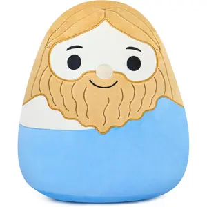 Religious Stuffed Jesus Plush Toy Pillow Soft Stuffed Doll Gift for Faithful Lovers Easter Basket (Blue)