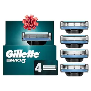 Gillette Mach3 Razor Refills for Men, 4 Razor Blade Refills