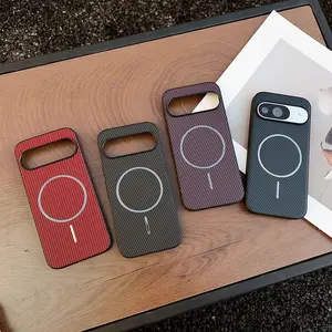 Carbon Fiber Pattern Magnetic Phone Case For Google Pixel 9/8/7 Pro & Pixel Fold | MagSafe Compatible, Carbon Fiber Texture Print, Shockproof Slim Frame | Minimalist Business Protective Cover #YJGGTXWSJK