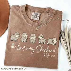 Comfort Colors Religious T Shirt, The Lord Is my Shepherd, Christian T Shirt, Bible Verse Shirt, Faith Shirt, Graphic Shirt For Fall