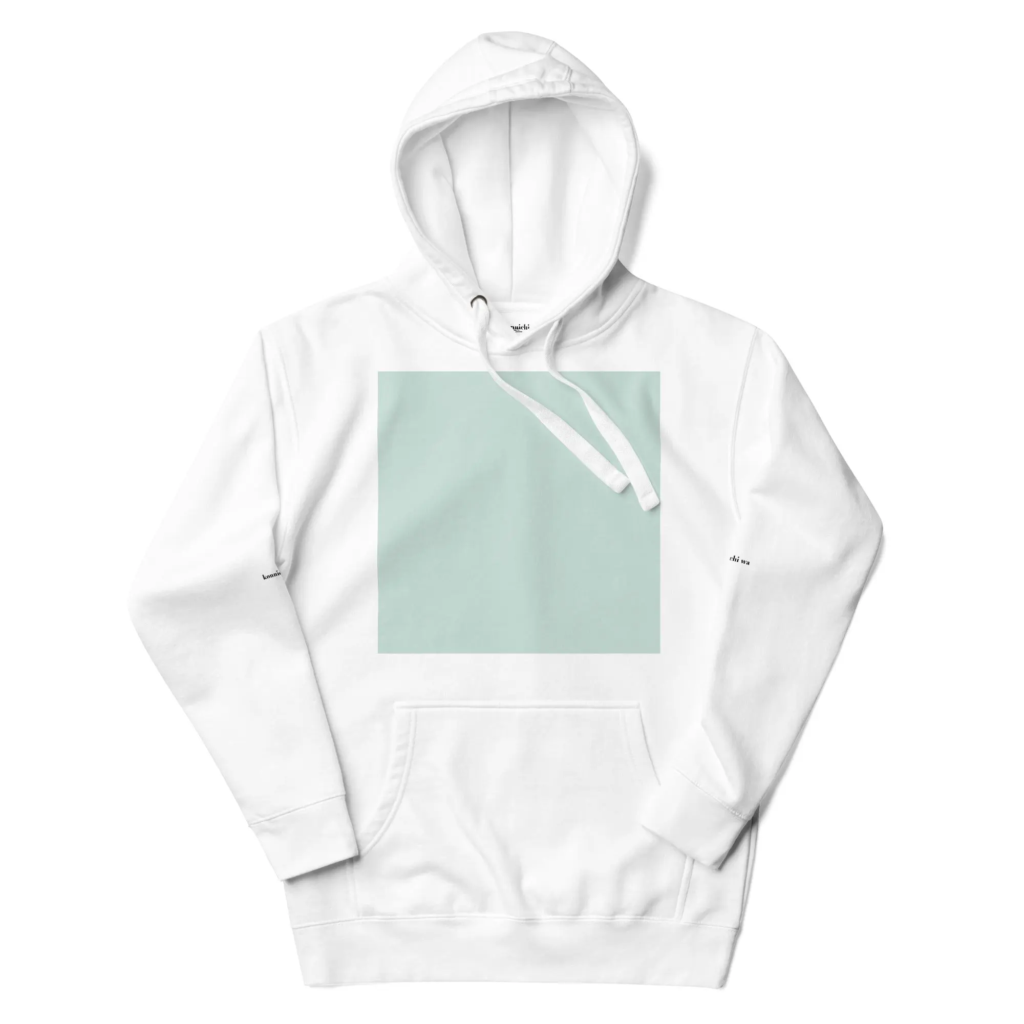 Light Teal Color Block Hoodie