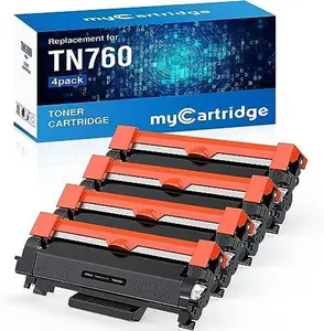 myCartridge TN760 Toner for Brother Printer TN760 TN730 Compatible Replacement for Brother TN760 TN730 TN-760 TN-730 for MFC-L2710DW MFC-L2750DW HL-L2370DW Printer,4 Pack Toner TN-730/TN-760