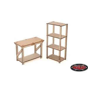 1/10 Wood Garage Shelves and Work Bench Set