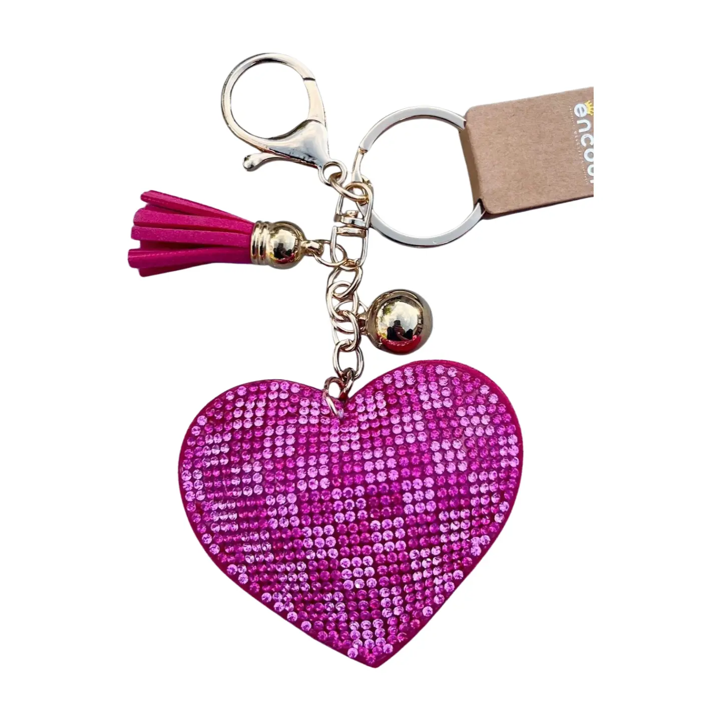 Pink Checkered Heart, Gold Hardware