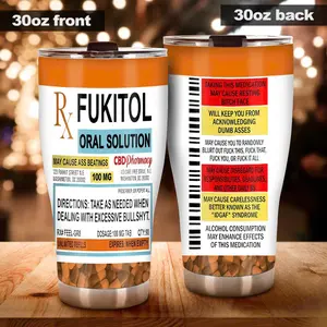 Funny Fukitol Oral Solution Tumbler Coffee Mug Funny Gift Mug For Friends, Coworkers, Humor, Sarcasm - scs10001