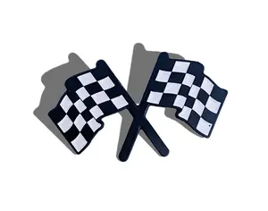 Racing Flags Pin For Caps And Clothing Enamel Badge Checkers Speeding Flags
