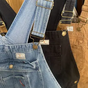 HISEA Men's Vintage Denim Bib Overalls - Retro Classic Workwear with Adjustable Straps & Multi-Tool Pockets for Farming, Construction & Industrial Work