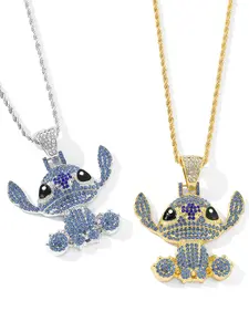 New Fashion Trendy Jewelry Stewie Zircon Pendant Necklace, Charms Necklace, High-End Style Choker, Unique Personalized Design, Lockbone Chain