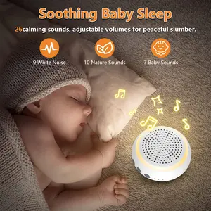 [Baby Sleep Aid] Portable Baby White Noise Sleep Aid Speaker, Breathing Ambient Light, White Noise Sleep Aid for Peaceful Sleep Audio