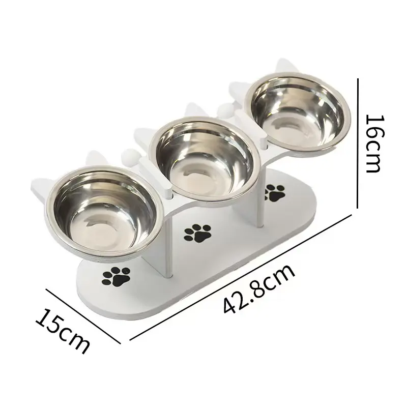 White 3-Hole Bowl Stand, Follow for 3 Free Bowls