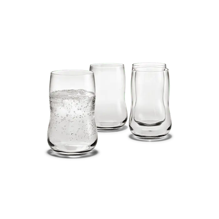 Holmegaard Future Tumbler, Clear, 12.5 Oz, 4 Pcs.