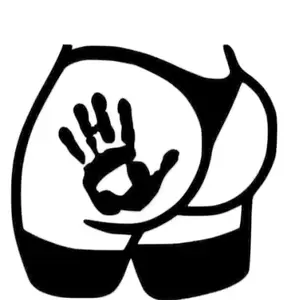 Hand Print On Butt Decal - Personalize Your Ride with This Unique Car Sticker