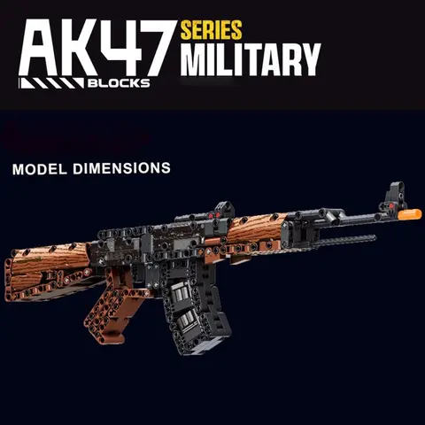 Ak47 Building Blocks Gun, Static Model, Educational Toy for Kids, Desktop Decor, Perfect Birthday Gift for Boys, Christmas Present