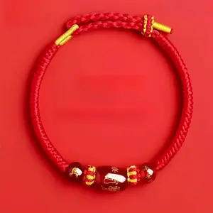 2026 Chinese Zodiac Lucky Red Rope Bracelet, Wealth & Blessing Braided String, Prosperity Protection Lucky Charm Jewelry Gift for Men Women