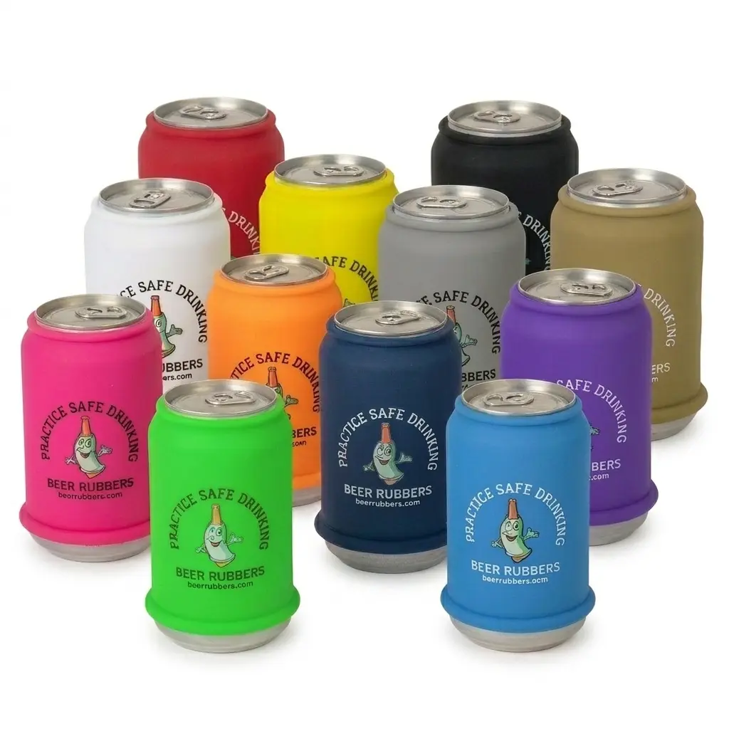 Single Color Beer Can Sleeve, Kitchenware Drinkware Accessory with Non-Slip Grip, Cold & Condensation Protection, Ideal for Adult Bar Parties, Available in 12 Vibrant Color Options