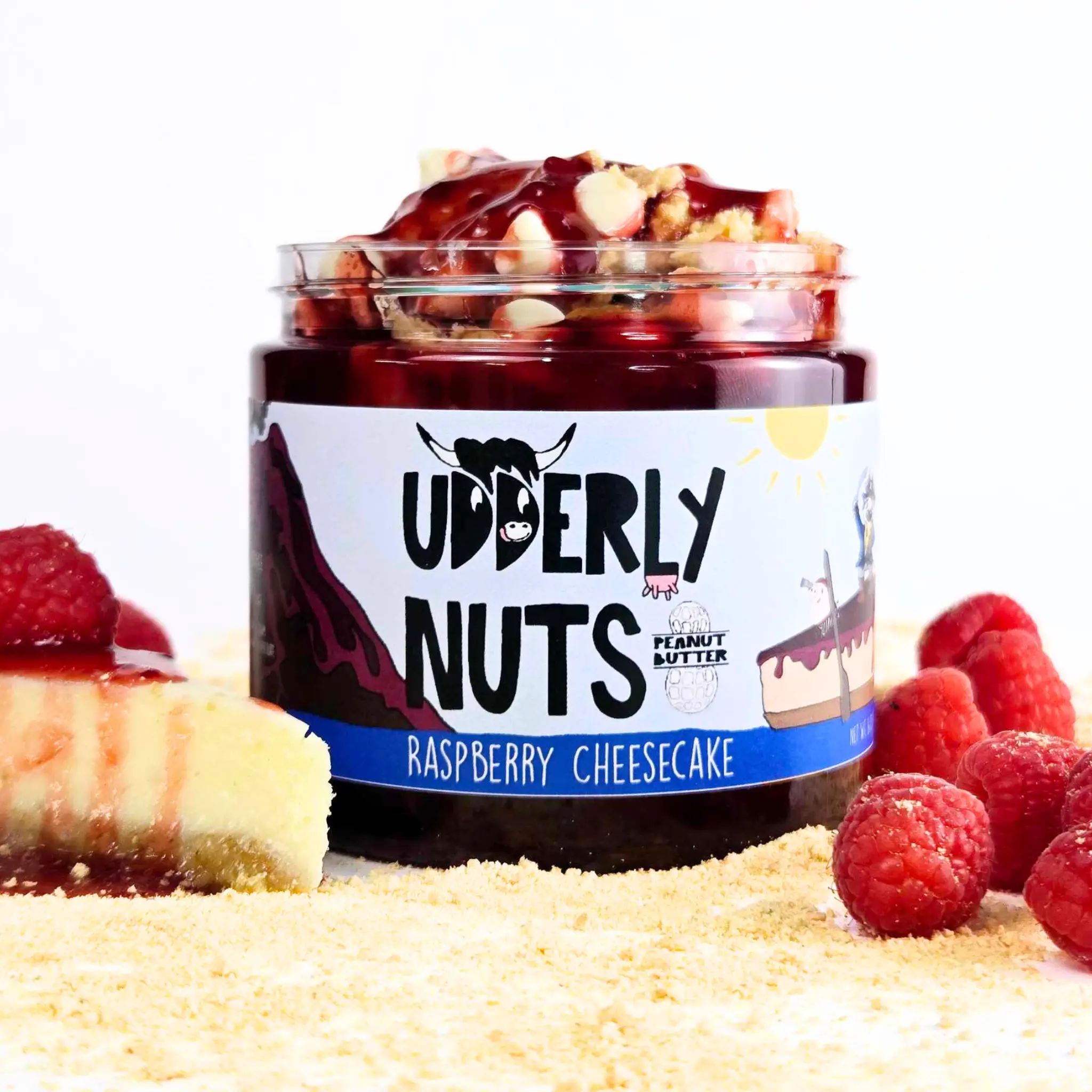 Raspberry Cheesecake Peanut Butter Dessert by Udderly Nuts