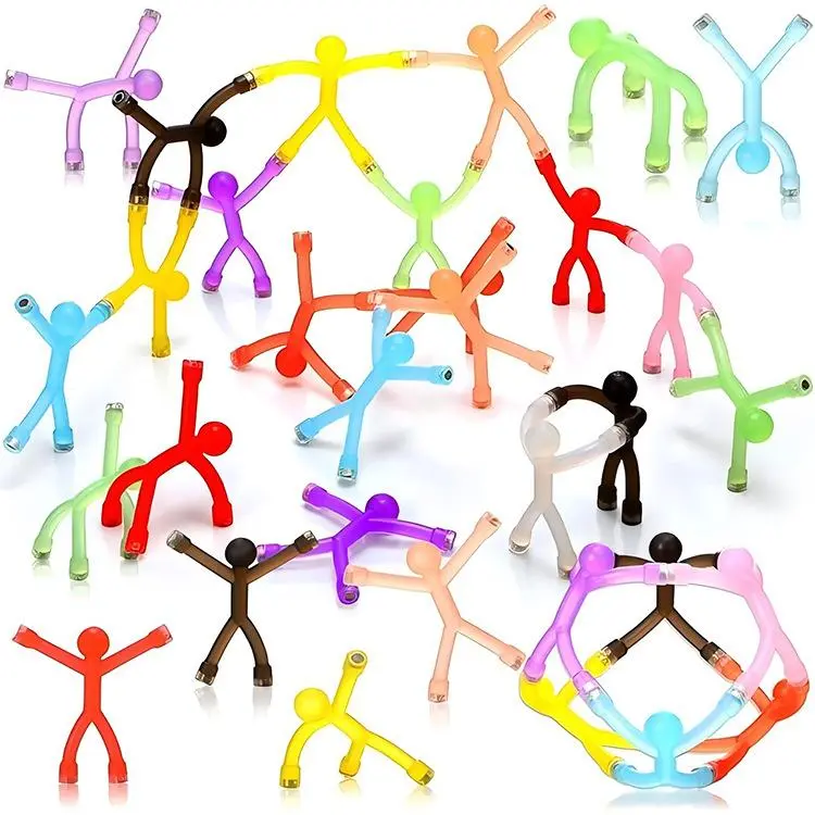 10-Pack Magnetic Fidget Figures, Sensory Building Toy for Kids & Teens, Stress Relief Fidget Toy, Refrigerator Magnets, Easter Basket Stuffers, Birthday Gifts & Travel Toy