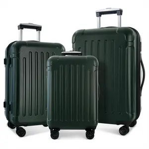 XDECO 3-Pieces Luggage set in Dark Green