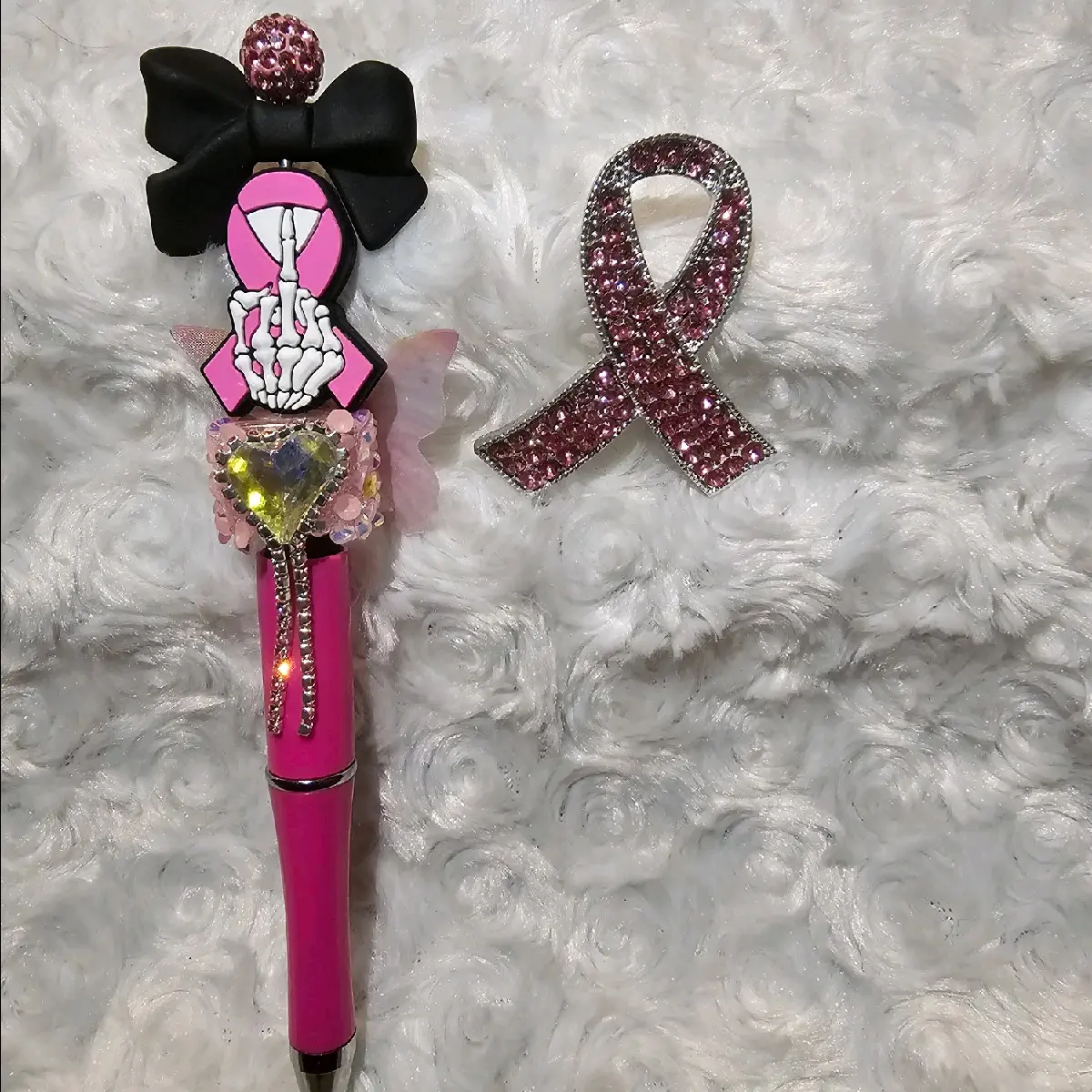 F*ck Cancer Brooch and Ink Pen Set