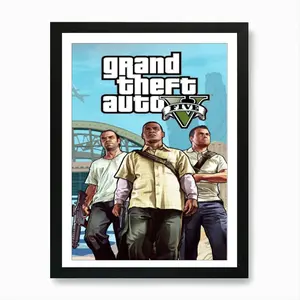 GTA Game Poster, Grand Theft Auto Inspired Artwork, Vintage Video Game Wall Decor, Aesthetic Gamer Room Setup, Gift for Gamers