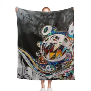 Flannel Throw Blanket - Takashi Murakami - Mirrored Reality Printed air-conditioning blanket Soft Warm Plush Digital Print Sofa Bed Travel Camping Blanket for All Seasons Gift for Family and Friends