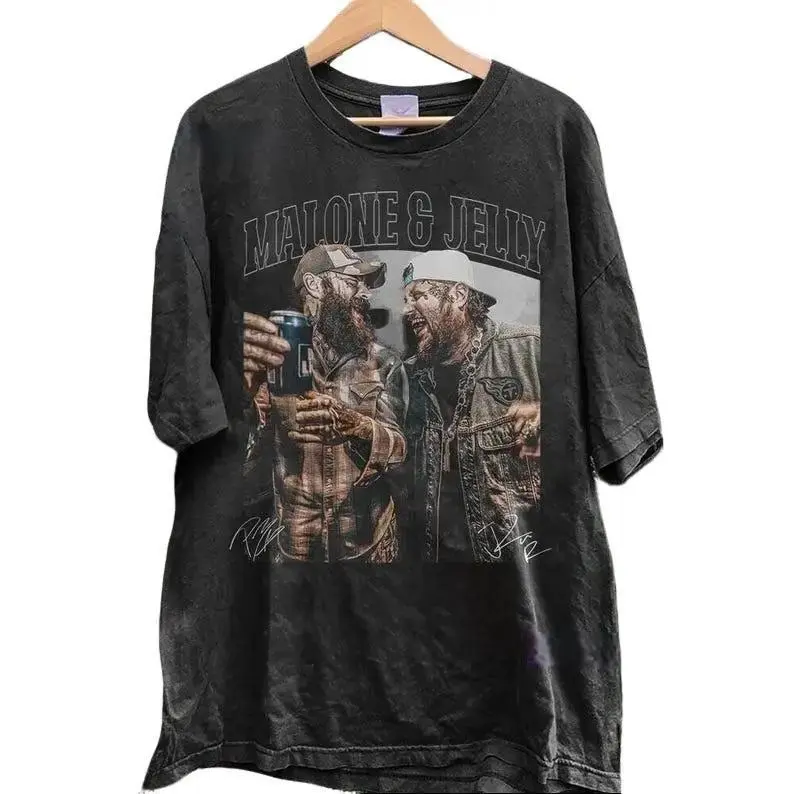 [Sale up to 30%] Malone & Jelly Shirt, 90s Retro Rap Hip Hop Unisex Shirt Streetwear Fashion Clothing, Gift for Fans