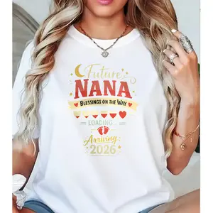 Future Nana 2026 T-Shirt, Blessings On The Way Design, Grandma To Be Gift