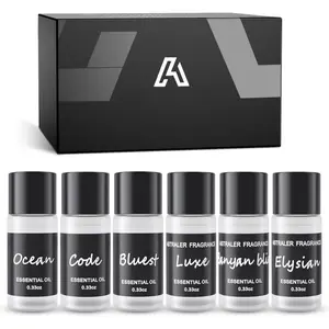 Hotel Series 6-Pack  Air Freshener Refills (10mL Each)|  Diffuser Essential Oil Kit with 6  Fragrances| Long-Lasting Scents for