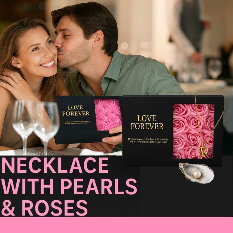 Wish Pearl Necklace Kit - Valentines Day DIY Jewelry with Oyster Shell, 18-Inch Sterling Silver Chain, AAA Grade Pearl & Pendant Holder