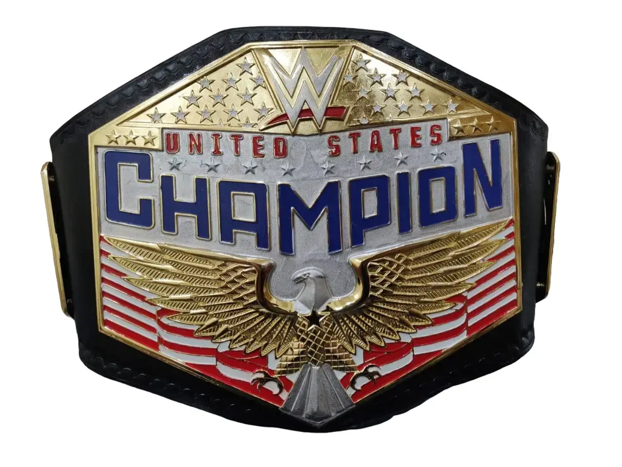 WWE World Wrestling Entertainment New United States Heavyweight Championship Belt Replica Title Adult Size Made In 6MM Dye Casting Plates With Real Cowhide Leather Strap