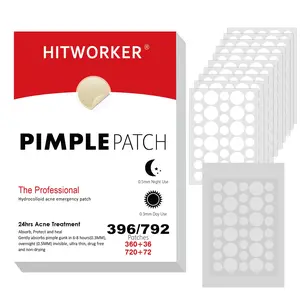 Hydrocolloid Blemish Cover Patches, Pimple Patches, Day & Night 2-Size Invisible Facial Stickers, Gentle Waterproof Daily Skin Protection Patches