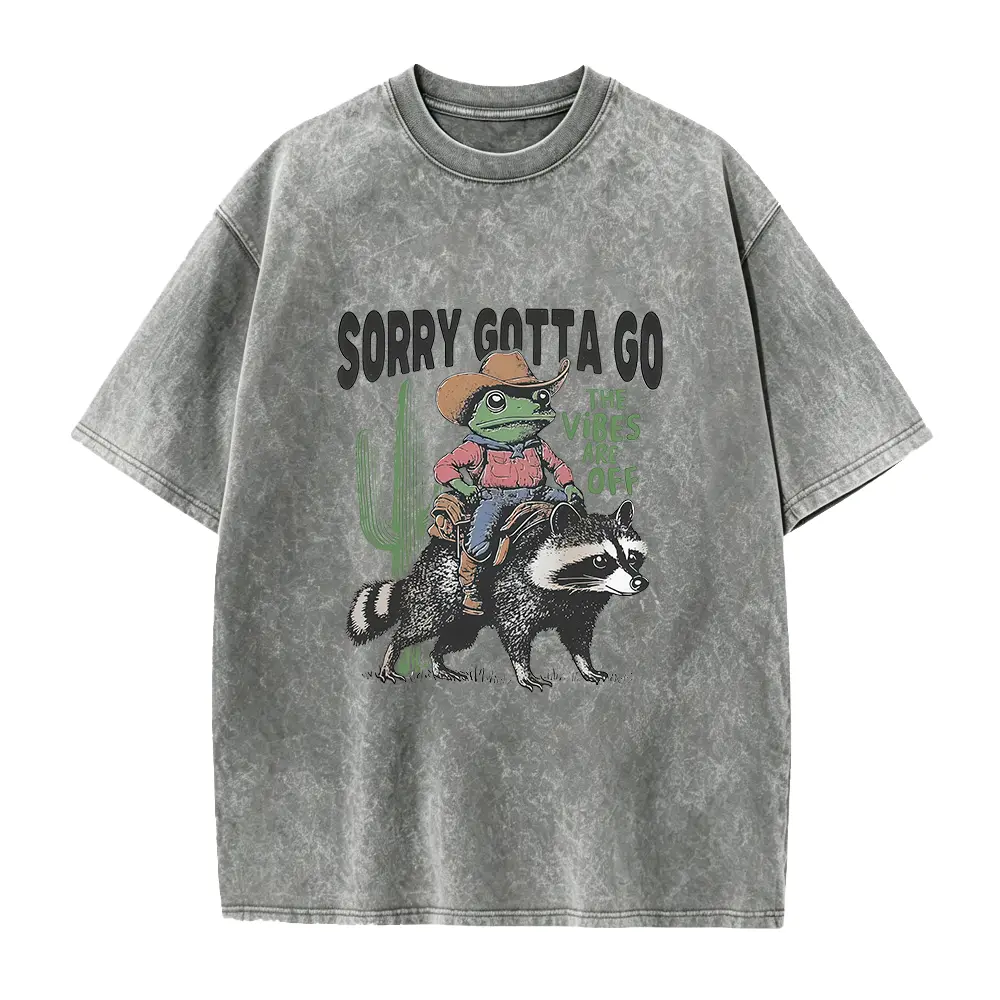 Vibes Are Off T-Shirt, Sorry Gotta Go, Vintage Frog Tshirt, Funny Retro Shirt, Graphic Tee, Funny Unisex Aesthetic Tshirt