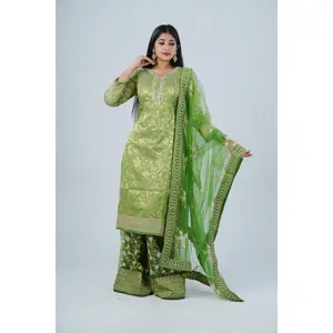 Handcrafted Embroidered Salwar Kameez with Designer Dupatta