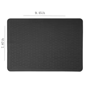 Silicone Induction Cooktop Mat 9-inch Heat Resistant Protector Pad (Black)