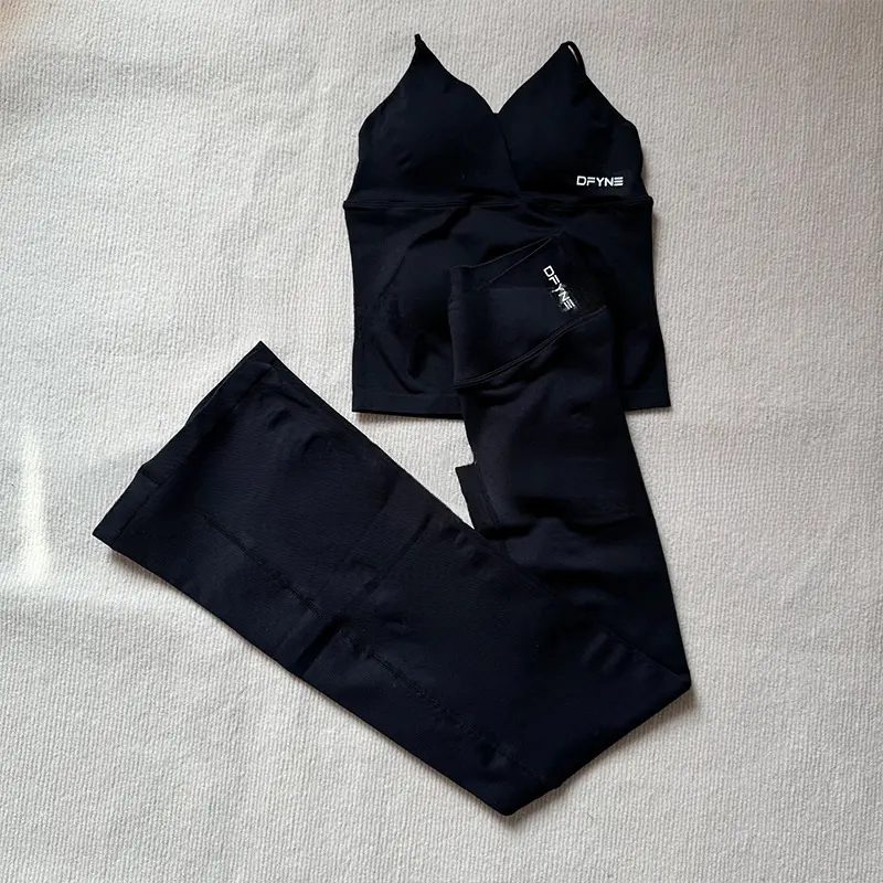 Midnight black vest and trousers set