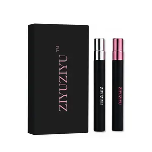 ZIYUZIYU Pheromone Perfume Top Notes: Osmanthus, Rosemary; Middle Notes: Geranium, Cranberry; Base Notes: Patrinia, Acacia Blossom. Compact and Portable. Duo  Silver & Pink Pocket Fragrance for Ultimate Charm