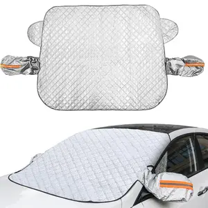 Car Windshield Snow Sunshade, UV Protective Sunshade, Winter Dust Rain Ice Protection Cover, Durable Design for Winter Weather and Summer Shade