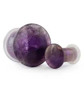 Purple Amethyst Single Flare Stone Plugs