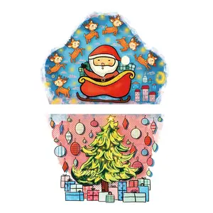 Santa + Christmas Tree Full Sleeve Temporary Tattoo for Kids - Santa's Coming Fake Tattoo